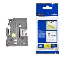 Brother Original P-Touch Farbband schwarz auf weiß (TZE-S211)