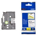 Brother TZe-S131 Schriftband Schwarz auf durchsichtig 12mm x 8m, Laminiertes extra starkes Klebeband