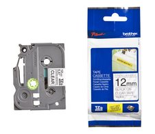 Brother TZe-S131 Schriftband Schwarz auf durchsichtig 12mm x 8m, Laminiertes extra starkes Klebeband