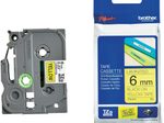 Brother Original TZe 611 Laminiertes Band - Schwarz auf Gelb - Rolle (0,6 cm)