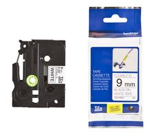 Brother TZe FX221 - Flexitape - Schwarz auf Weiß - Rolle (0,9 cm x 8 m) - 1 Rolle(n) - für P-Touch PT-1000, 1005, 1010,