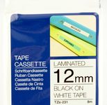 Brother Original P-Touch Farbband schwarz auf weiß (TZE-231)