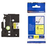 Brother TZe FX611 - Flexitape - Schwarz auf Gelb - Rolle (0,6 cm x 8 m) - 1 Rolle(n) - für P-Touch PT-1000, 1005, 1010,