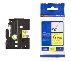 Brother TZe FX611 - Flexitape - Schwarz auf Gelb - Rolle (0,6 cm x 8 m) - 1 Rolle(n) - für P-Touch PT-1000, 1005, 1010,