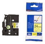 Brother TZe FX651 - Flexitape - Schwarz auf Gelb - Rolle (2,4 cm) - 1 Rolle(n) - für P-Touch PT-2420, 2430, 2460, 2470,
