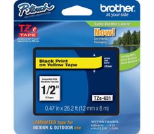 Brother Original P-Touch Farbband schwarz auf gelb (TZE-631)