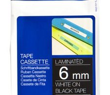 Brother Original TZe 315 Laminiertes Band Weiß auf Schwarz Rolle (0,6 cm x 8 m)