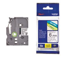Brother Original P-Touch Farbband schwarz auf transparent (TZE-111)