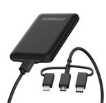 OtterBox 5.000 mAh Powerbank mit Universal USB-Kabel (Schwarz)
