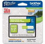 Brother TZe MQG35 - Laminiertes Band (matt) - Weiß auf Limonengrün - Rolle (1,2 cm x 5 m) - 1 Rolle(n) - für P-Touch GL-