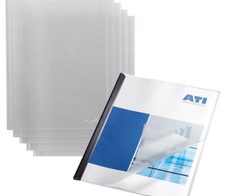 DURABLE Klemmschienenhüllen DIN A4 transparent genarbt 0,12 mm - 50 Stück