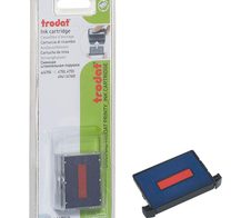 trodat Ersatzstempelkissen 6/4750/2 4,1 x 2,4 cm - 2 Stück (blau/rot)