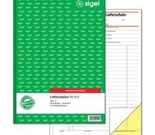 sigel Lieferschein mit Empfangsschein Formularbuch SD015 - 2 x 40 Blatt