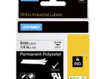 DYMO® Original IND-Schriftband für Rhino, Permanent Polyester - schwarz auf weiss
