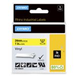 DYMO® Original IND-Schriftband für Rhino 6000+, farbiges Vinyl - schwarz auf gelb