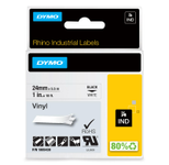 DYMO® Original IND-Schriftband für Rhino 6000+, farbiges Vinyl - schwarz auf weiss
