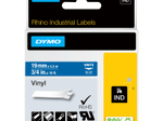 DYMO® Original IND-Schriftband für Rhino, farbiges Vinyl - weiss auf blau