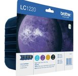 Brother Original LC-1220 Druckerpatronen 4er Multipack BK/C/M/Y 300 Seiten (LC1220VALBPDR)