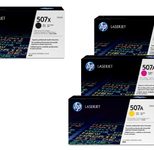 HP Original 507A/ 507X Toner 4er Set schwarz hohe Kapazität, cyan, magenta, gelb
