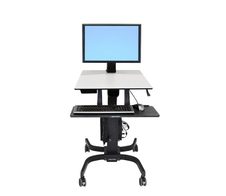 Ergotron WorkFit-C Single LD mobiler Steh-Sitz Arbeitsplatz für ein Display bis 76,2 cm 30 Zoll