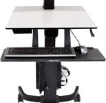 Ergotron WorkFit-C Single LD mobiler Steh-Sitz Arbeitsplatz für ein Display bis 60,96 cm 24 Zoll