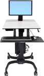 Ergotron WorkFit-C Single LD mobiler Steh-Sitz Arbeitsplatz für ein Display bis 60,96 cm 24 Zoll