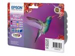 Epson Original T0807 Kolibri Druckerpatronen 6er Multipack BK/C/M/Y/LC/LM (C13T08074020)