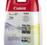 Canon Original PG-510/CL-511 Druckerpatronen 2er-Pack - BK/C/M/Y