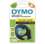 DYMO® Original Schriftband für LetraTag, Plastik - schwarz auf gelb