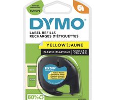 DYMO® Original Schriftband für LetraTag, Plastik - schwarz auf gelb