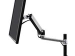 Ergotron LX Monitorarm mit 30,5 cm hoher Säule Tischhalterung für einen Monitor bis 86,36 cm 34 Zoll Aluminium