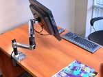 Ergotron LX Monitorarm mit 30,5 cm hoher Säule Tischhalterung für einen Monitor bis 86,36 cm 34 Zoll Aluminium