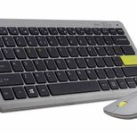 Acer Vero Combo set AAK124 antimikrobielle drahtlose Tastatur und Macaron Maus grau/gelb
