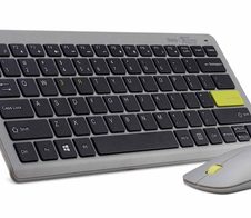 Acer Vero Combo set AAK124 antimikrobielle drahtlose Tastatur und Macaron Maus grau/gelb