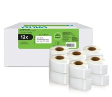 DYMO® Original Etikett für LabelWriter™, Vorteilspack, Rücksendung - weiss - permanent haftend, 12 x 500 Etiketten