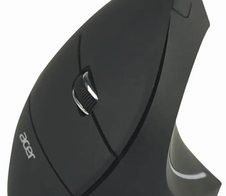 Acer vertikale ergonomische kabellose Maus 1600 dpi, 2.4 GHz, Schwarz