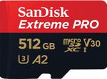 SanDisk Extreme® PRO microSDXC Speicherkarte 512GB mit SD-Adapter