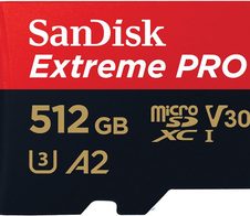 SanDisk Extreme® PRO microSDXC Speicherkarte 512GB mit SD-Adapter