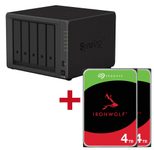Synology DiskStation DS1522+ 5 Einschübe NAS-Server Leergehäuse + 2x Seagate Ironwolf SATA 3.5" HDD 4TB Festplatte