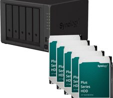 Synology DiskStation DS1522+ 5 Einschübe NAS-Server Leergehäuse + 60 TB Synology Plus (5x 12TB)
