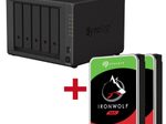Synology DiskStation DS1522+ 5 Einschübe NAS-Server Leergehäuse + 2x Seagate Ironwolf SATA 3.5" HDD 8TB Festplatte