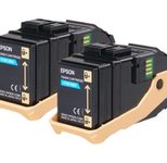 Epson Original Doppelpack Toner cyan 15.000 Seiten (C13S050608)