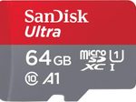 SanDisk Ultra microSDXC Speicherkarte 64GB + SD Adapter