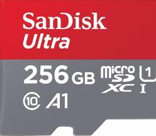 SanDisk Ultra microSDXC Speicherkarte 256GB + SD Adapter