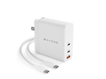 Hyper® HyperJuice PD3.1 140 W 3-port GaN Wall-Charger - w 2m USB-C to C PD3.1 cable & Travel Adapters
