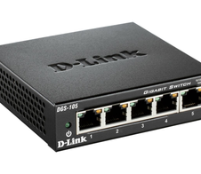 D-Link DGS-105 5-Port Gigabit Desktop Switch mit Metallgehäuse (DGS-105/E)