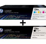 HP Original 126A Toner 5er Set - schwarz (2), cyan, magenta, gelb