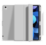eSTUFF Miami Pencil Case für das iPad der 10. Gen. 2022 & 11. Gen. 2025 (10.9") - Grey PU leather/Clear (Bulk)