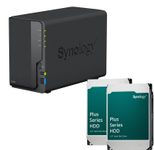 Synology DiskStation DS223 2 Einschübe NAS-Server Leergehäuse + 2x Synology Plus 3.5" SATA 6Gb/s Festplatte 8 TB (16TB)