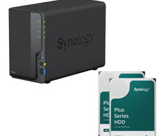 Synology DiskStation DS223 2 Einschübe NAS-Server Leergehäuse + 2x Synology Plus 3.5" SATA HDD Festplatte 6 TB (12TB)